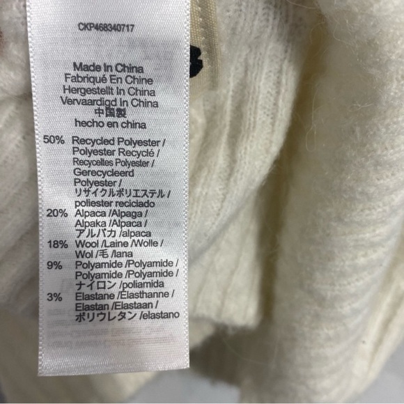 MADEWELL Cable Winslow Mockneck Pullover Sweater Alpaca NEW - Picture 15 of 16